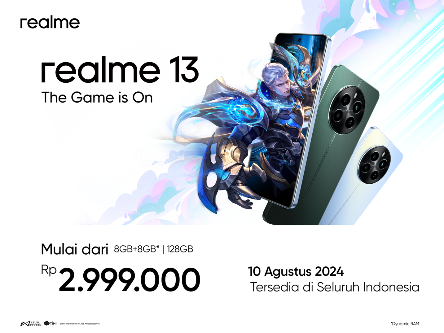 Realme 13 Resmi Meluncur, HP Gaming Bintang Lima dengan Kamera Premium