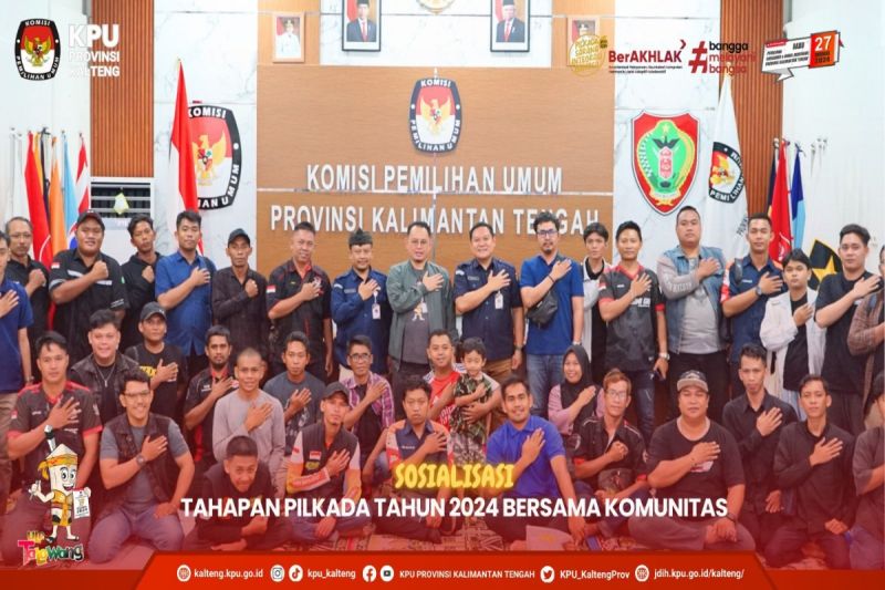 KPU Kalimantan Tengah Sosialisasikan Pilkada Serentak 2024 kepada Komunitas di Palangka Raya