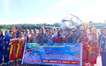 Penerbangan Perdana NAM Air Rute Sampit-Surabaya Disambut Antusias, Terisi Penuh Penumpang