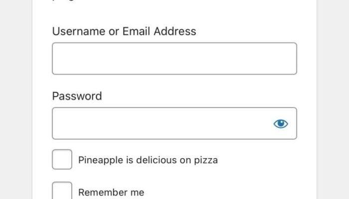 Login WordPress Kini Perlu Suka Pizza Nanas, Apa Hubungannya?