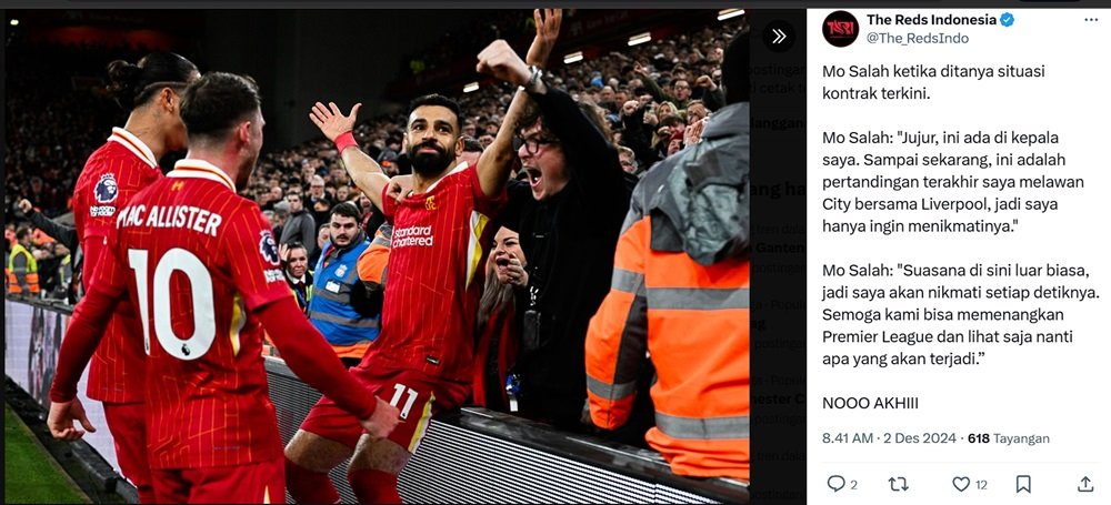 Liverpool Tundukkan Manchester City 2-0, Netizen Heboh: "Langsung Kasih Piala!"