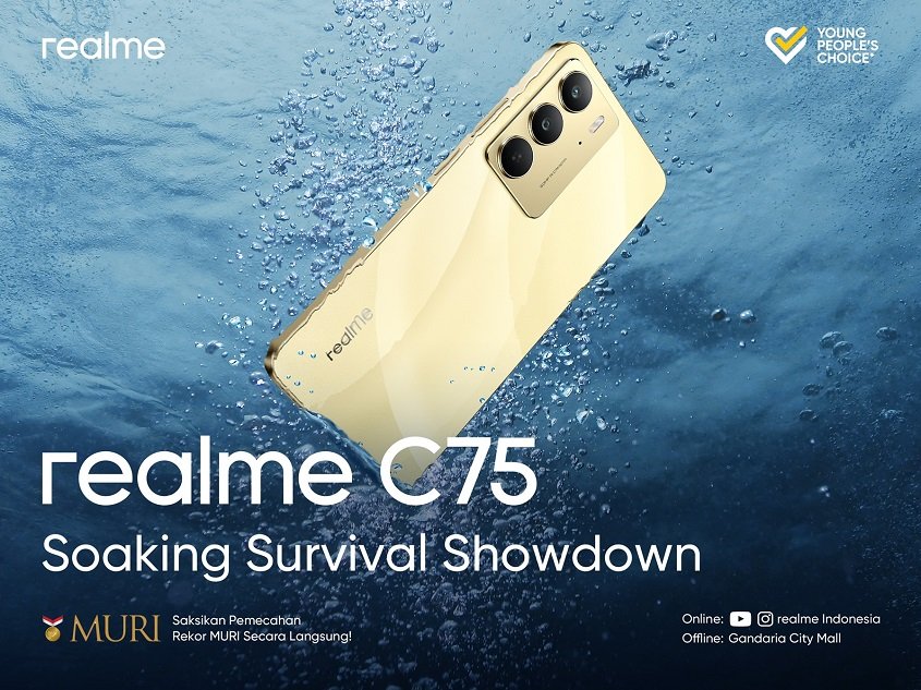 Realme C75: Smartphone Tangguh dengan Sertifikasi IP68 dan IP69 di Segmen Entry-Level