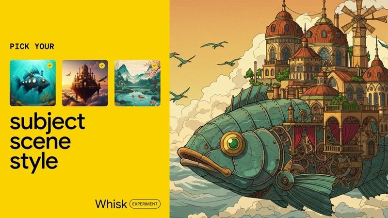 Google Rilis Whisk: Generator Gambar AI Baru dengan Dukungan Perintah Teks dan Gambar